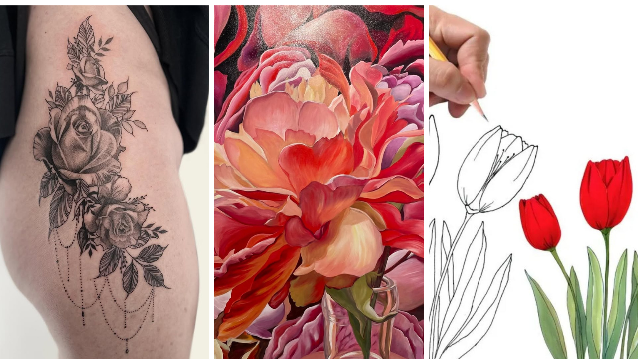 drawing flowers
