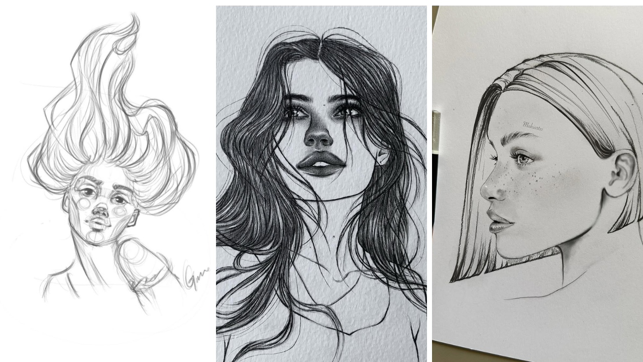 drawing hair