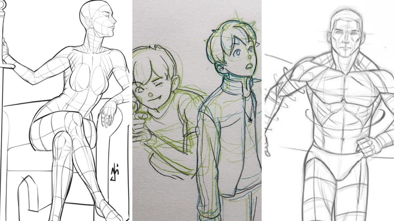 drawing poses male
